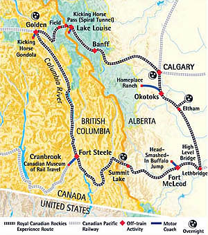 Royal Canadian Rockies Experience - Map