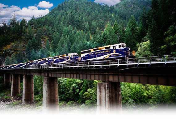 The train on a bridge